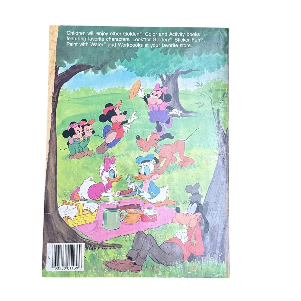 2 Vintage 1980s‎ Walt Disney  Mickey Mouse and Friends Coloring Books Retro Used